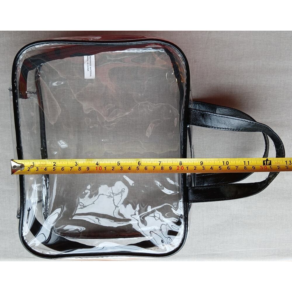 Clear Tote Bag 10"W x 8"H x 3"D unisex stadium approved sport concert - Picture 8 of 10